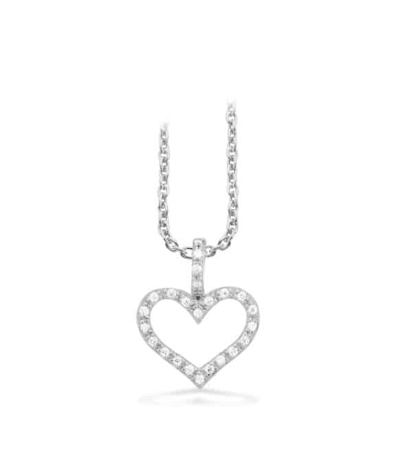 SCROUPLES HALSKÆDE SØLV HJERTE MED ZIRKONER - 237962