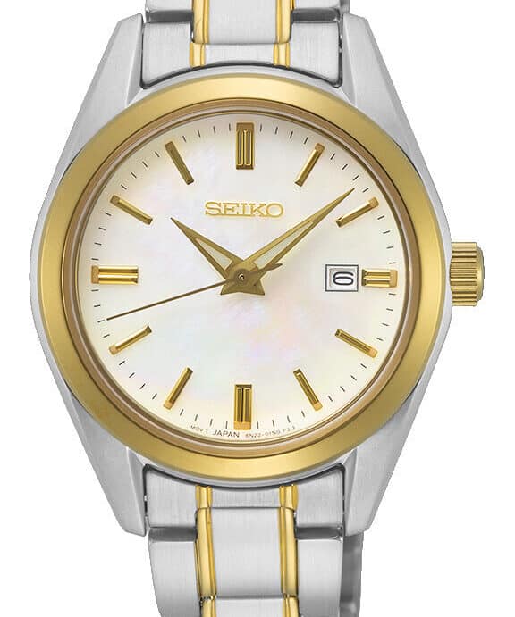 SEIKO CLASSIC UR DAME BICOLOR MED PERLEMORSKIVE - SUR636P1
