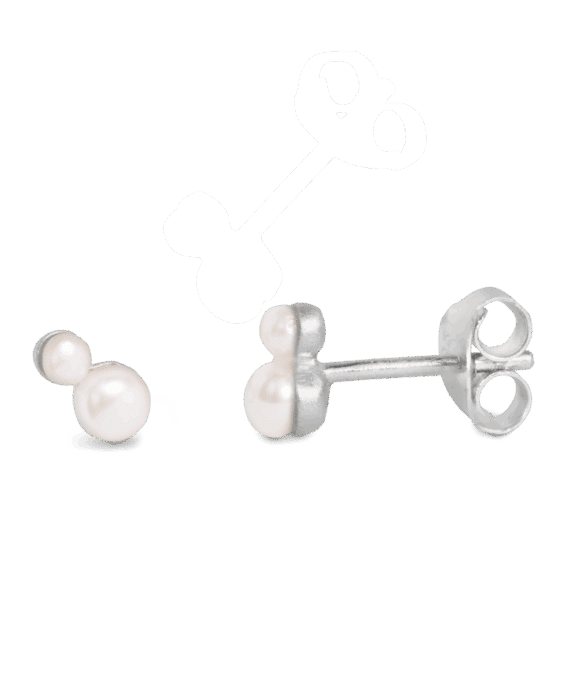 BYBIEHL ØRERINGE PEARL DOUBLE SØLV - 4-037WP-R