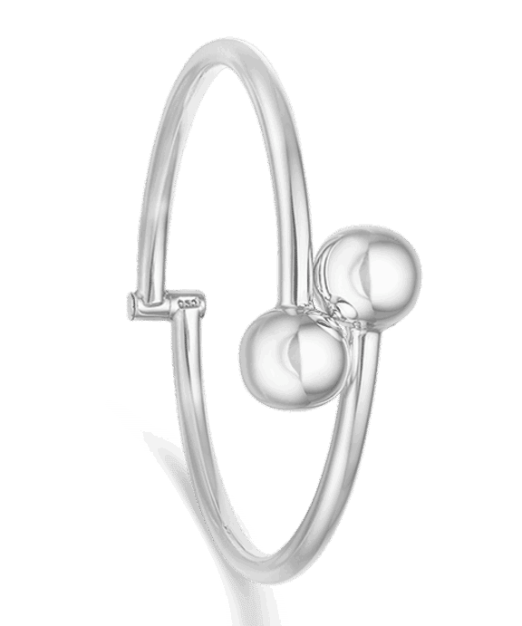 RANDERS SØLV ARMBÅND MED KUGLE SØLV - 165319