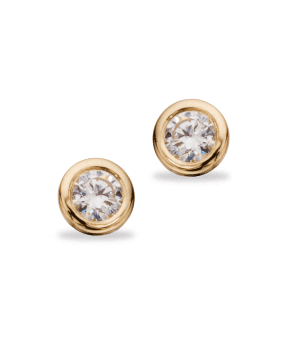 SCROUPLES ØRERINGE 14 KARAT GULD MED ZIRKONIA - 115875