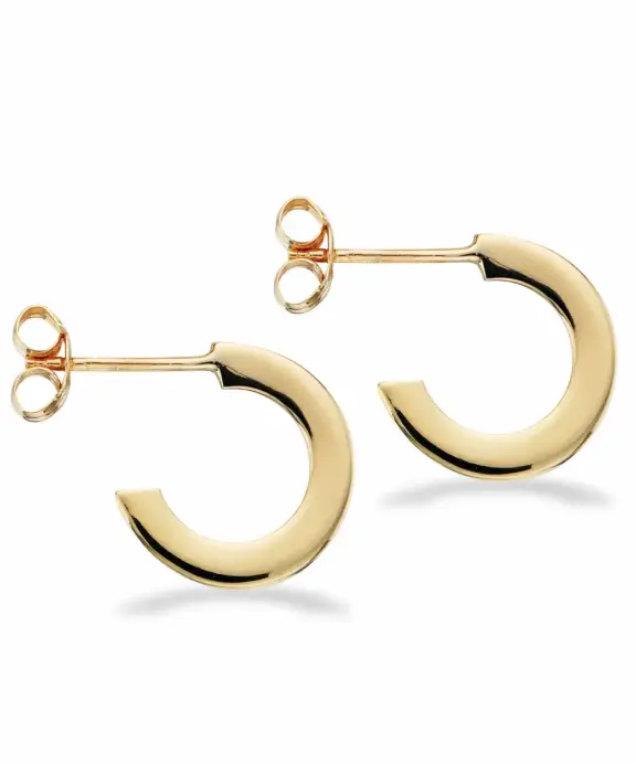 SCROUPLES ØRERINGE 8 KARAT GULD HALVCREOL - 120303