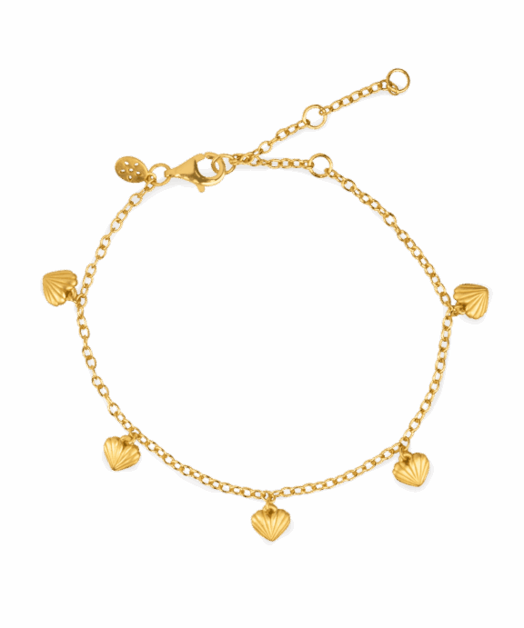 BYBIEHL ARMBÅND JUST LOVE SØLV FORGYLDT - 2-4503-GP