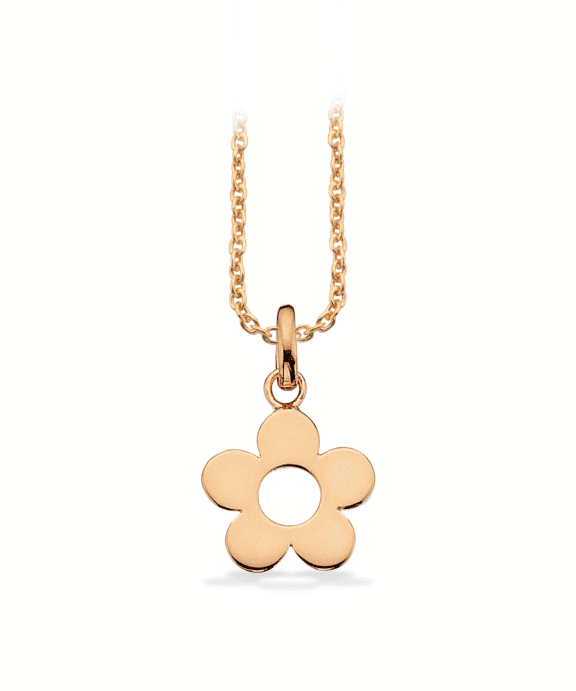 SCROUPLES HALSKÆDE SØLV FORGYLDT BLOMST - 226452