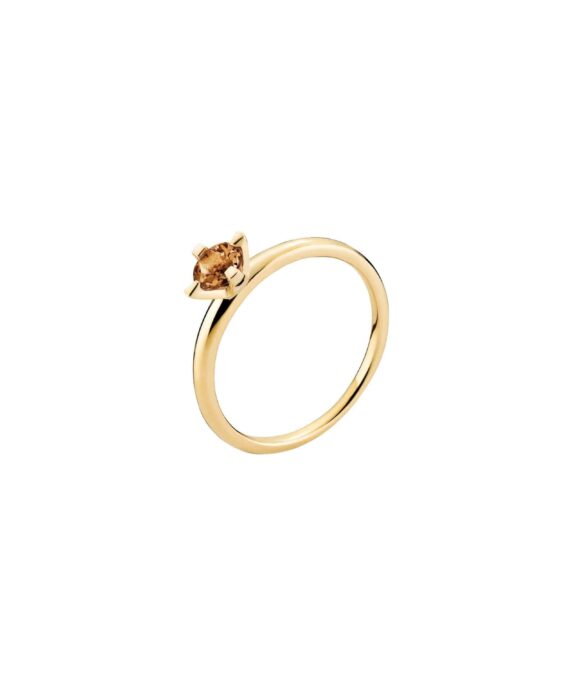 LUND COPENHAGEN RING 8 KARAT GULD MED CITRIN - 3071089-03
