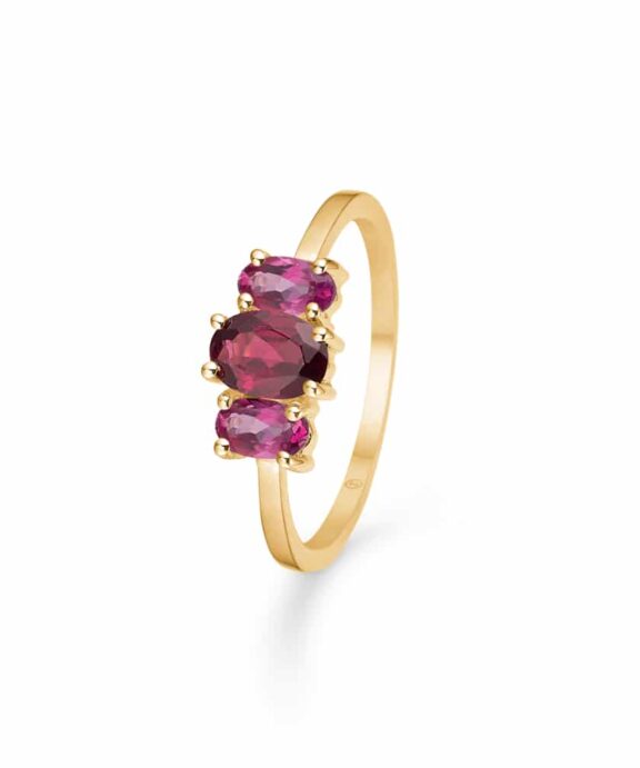 MADS Z HYACINTH RING 8 KARAT GULD MED PINK TOPAS - 3346132