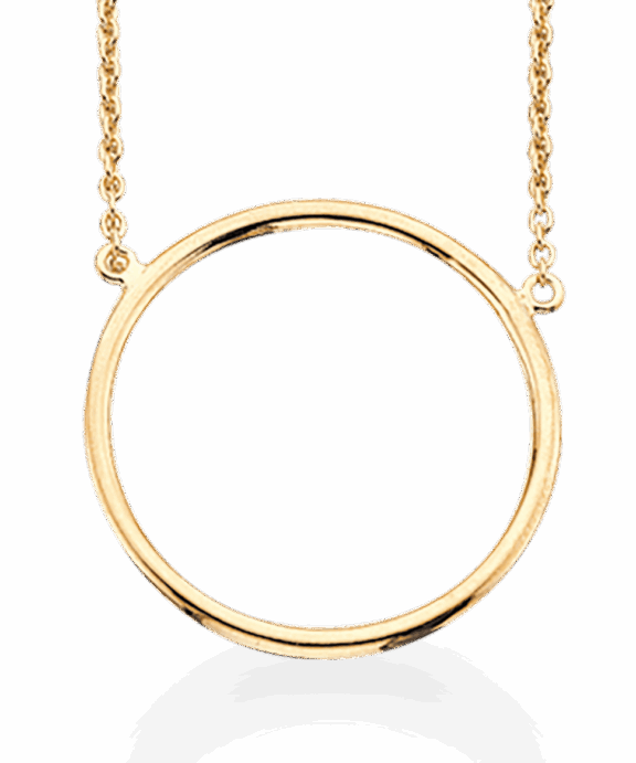 SCROUPLES HALSKÆDE SØLV FORGYLDT CIRKEL - 35792,42