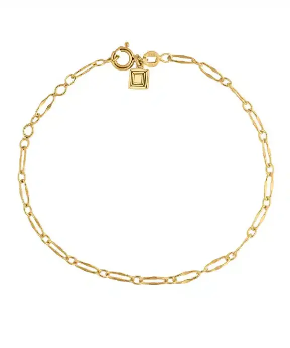 CARRÉ ARMBÅND SØLV FORGYLDT LINK - FB 4328 16+1,5+1,5CM