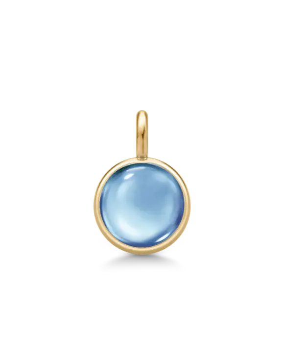 JULIE SANDLAU PRIME PENDANT GOLD ICE BLUE SØLV FORGYLDT - PD19GDIBCR