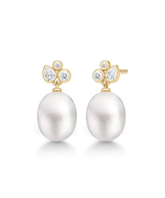 JULIE SANDLAU ØRERINGE TREASURE SØLV FORGYLDT - ST338GDWHPLCZ