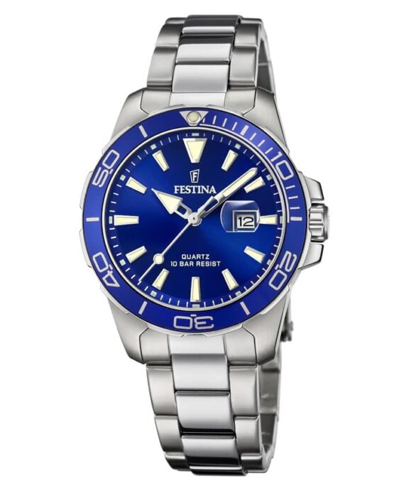 FESTINA BOYFRIEND UR STÅL MED BLÅ SKIVE - F20503/3