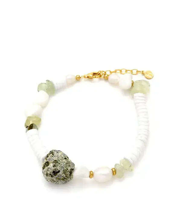 SISTIE x SILKE KRISTENSEN ARMBÅND SØLV FORGYLDT MED PERLER - Z3059GS