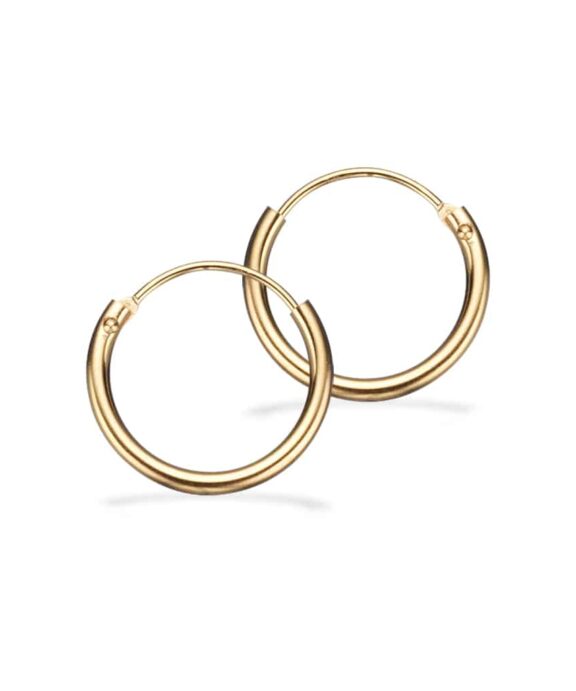 SCROUPLES ØRERINGE CREOLER 8 KARAT - 10123