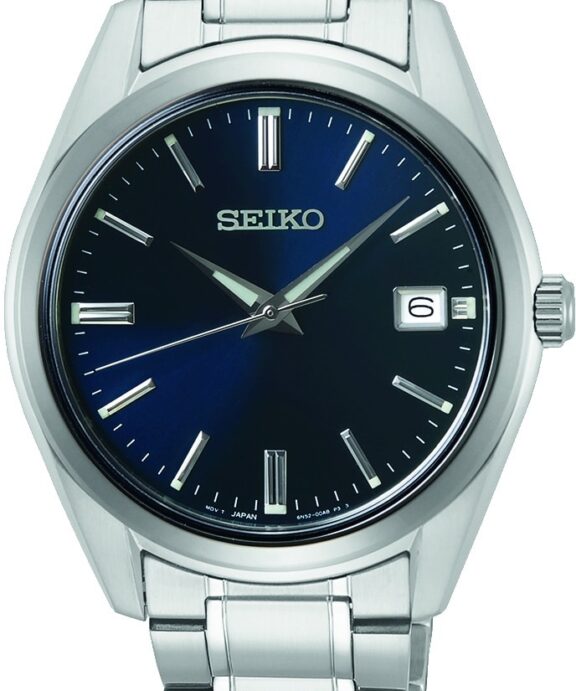 SEIKO UR HERRE BLÅ SKIVE MED SAFIRGLAS - SUR309P1