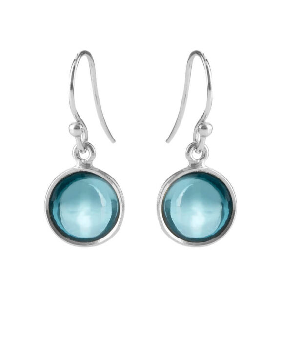 SUSANNE FRIIS BJØRNER SØLV ØRERINGE LONDON BLUE KRYSTAL -5521-1-174