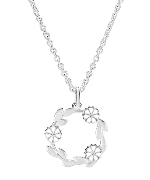 LUND COPENHAGEN MARGUERIT HALSKÆDE SØLV KRANS - 9025061-H