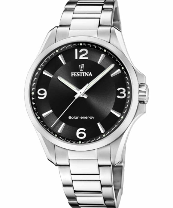 FESTINA SOLAR UR HERRE MED SORT SKIVE - F20656/4