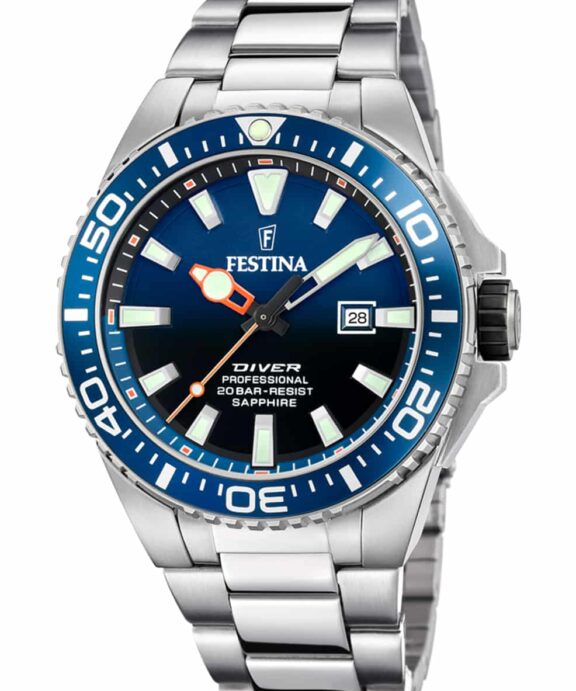 FESTINA PROFESSIONAL DIVER UR HERRE MED BLÅ SKIVE - F20663/1