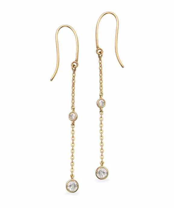 SCROUPLES ØRERINGE 8 KARAT MED ZIRKONIA - 119263