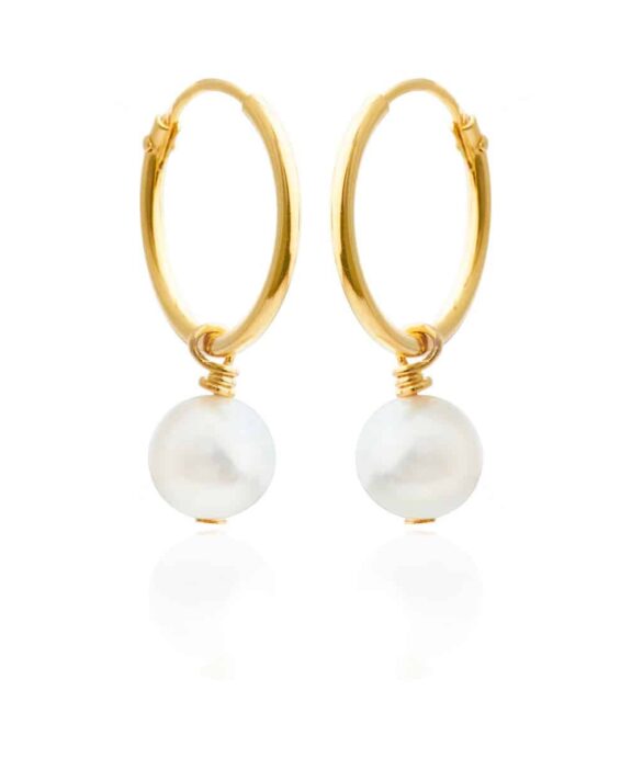 SUSANNE FRIIS BJØRNER ØRERING I SØLV MED PERLE - 5630-2