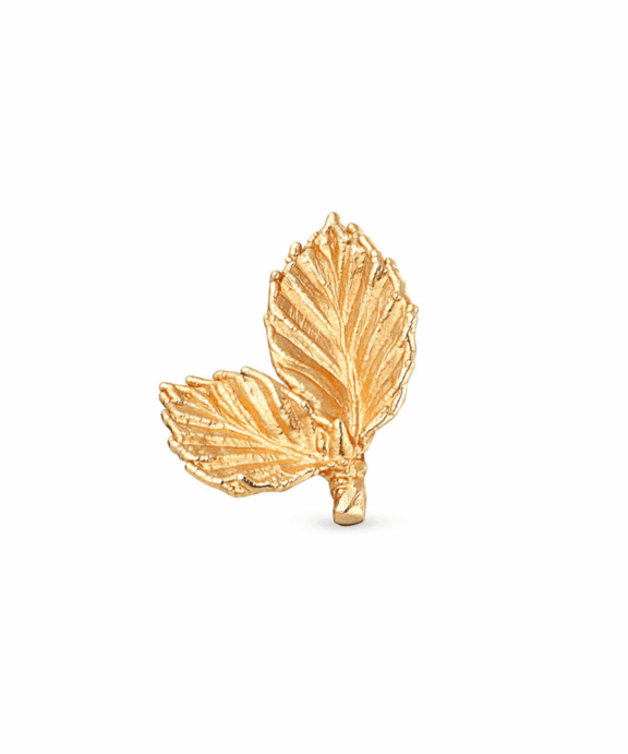 FLORA DANICE BØGEBLAD PIN BROCHE - BL-PI-G