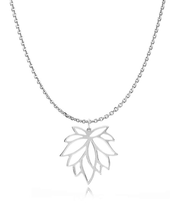 IZABEL CAMILLE HALSKÆDE MIE MOLTKE LOTUS BLOMST 80 CM SØLV - S20440SWS80