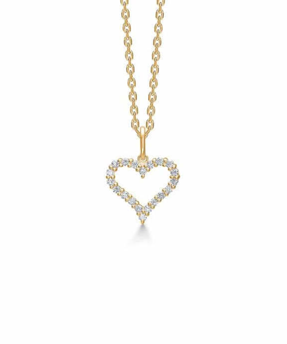 MADS Z TENDER HEART 14 KARAT HJERTE MED BRILLIANTER - 1531320