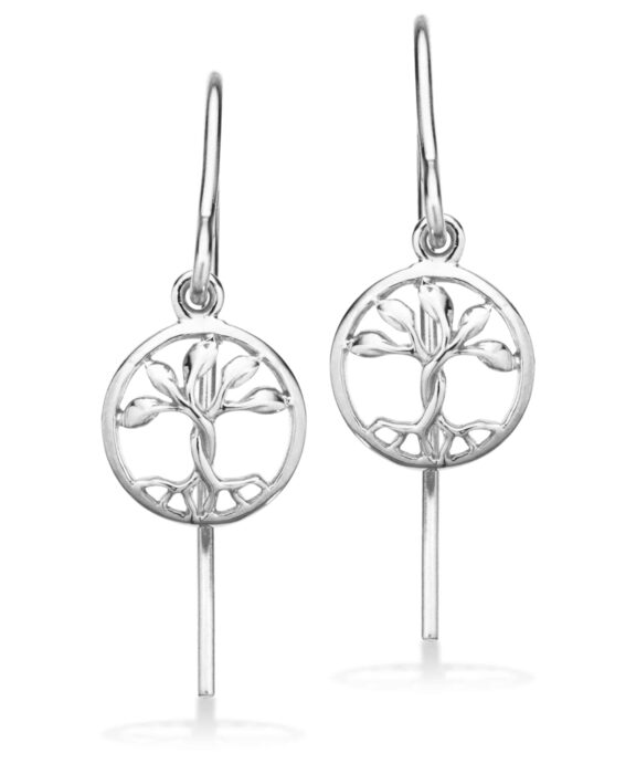 SCROUPLES LIVETS TRÆ ØRERINGE BØJLE SØLV - 161052