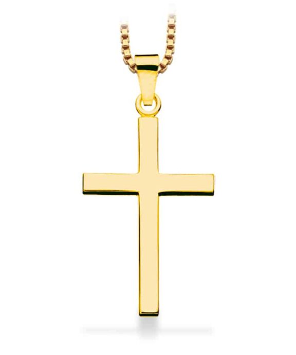 SCROUPLES KORS SØLV FORGYLDT 30X20 MM - 26752F