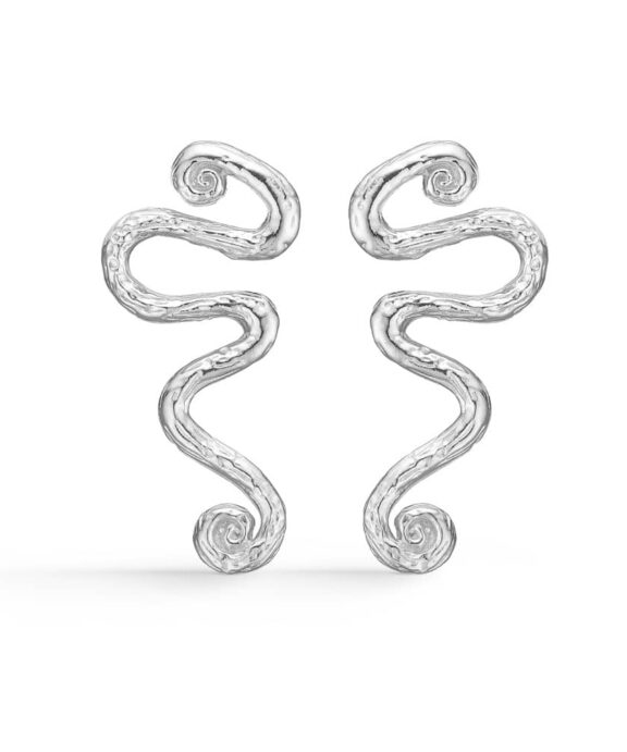 STUDIO Z WAVE SØLV ØRERINGE - 7110846