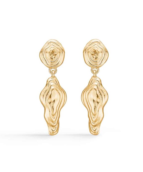 STUDIO Z ØRERINGE SHELL SØLV FORGYLDT - 7210835