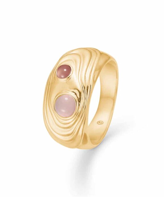 STUDIO Z RING SHELL SØLV FORGYLDT - 7247838