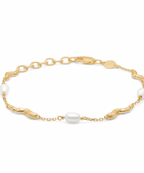 STUDIO Z TANGLED ARMBÅND SØLV FORGYLDT MED PERLER - 7253825