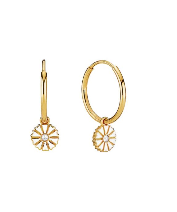 LUND COPENHAGEN ØRERINGE MARGUERIT CREOL SØLV FORGYLDT - 9095015-30-M