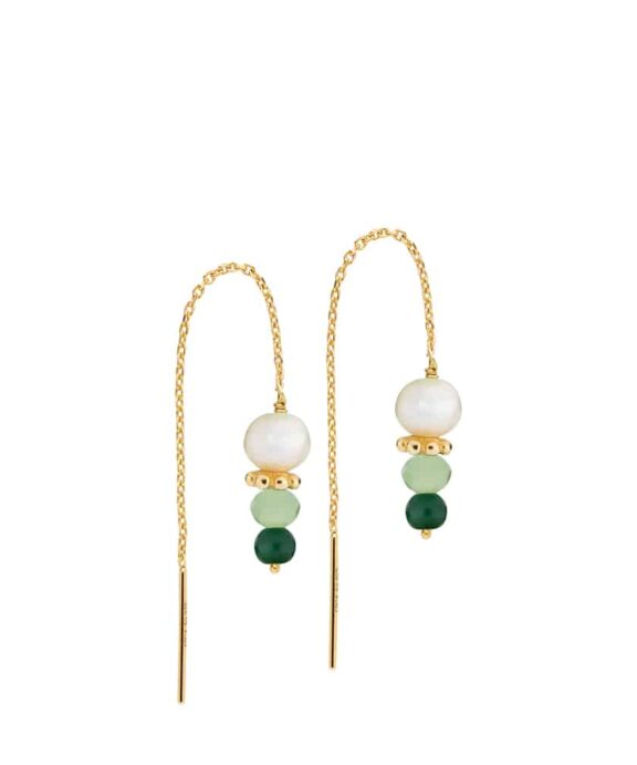 SISTIE X SIMONA ØRERINGE FORGYLDT MED PERLER - Z1224GS