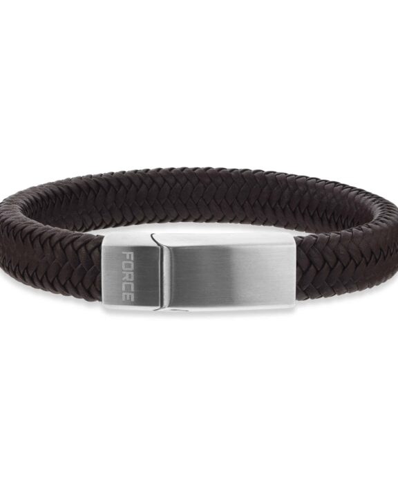 SCROUPLES FORCE ARMBÅND BRUNT LÆDER 21 CM- 03531A,M