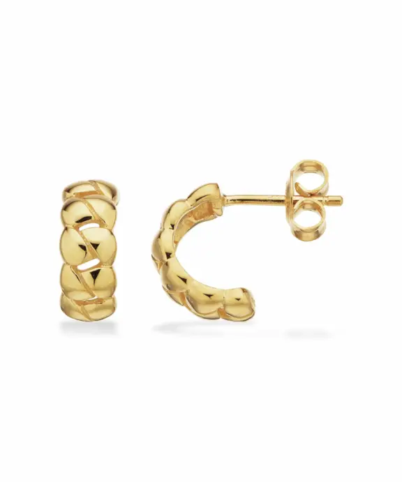 SCROUPLES HALVCREOL SØLV FORGYLDT FLETTET - 160682