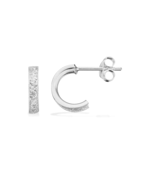 SCROUPLES SØLV ØRERINGE HALVCREOL - 160862