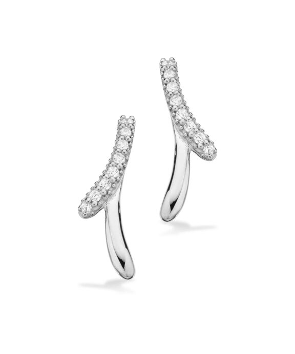 SCROUPLES SØLV ØRERINGE MED ZIRKONIA - 161082