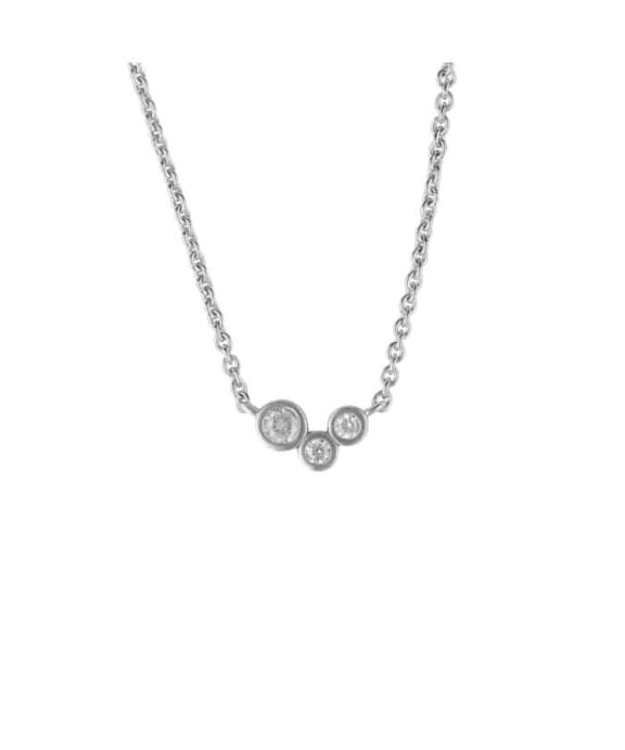 BYBIEHL STARDUST HALSKÆDE I SØLV MED ZIRKONIA - 3-4606A-R