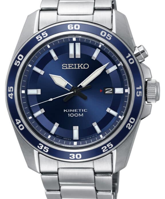 SEIKO HERRE UR KINETIC STÅL BLÅ SKIVE - SKA783P1