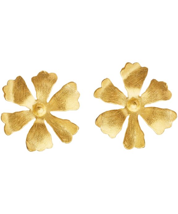 SUSANNE FRIIS BJØRNER BLOMSTER ØRERING I FORGYLDT SØLV - 5697-2-999