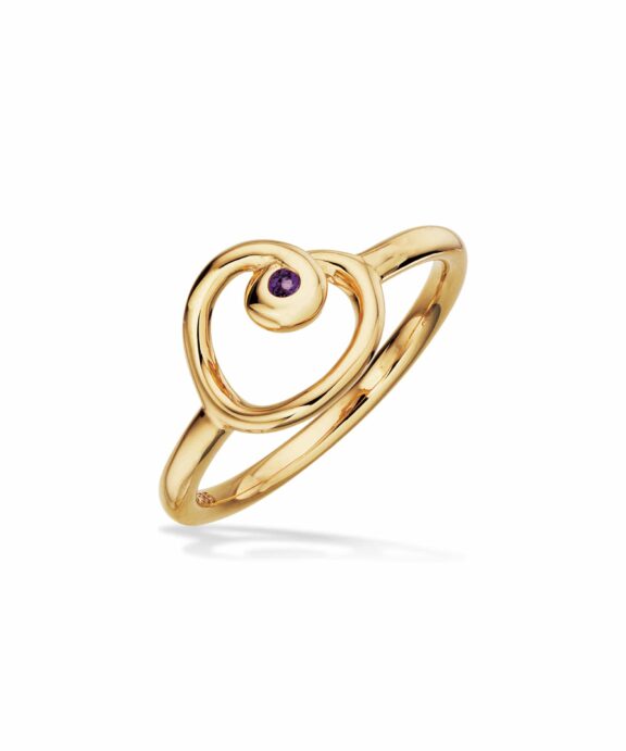 SCROUPLES 14 KARAT GULD RING MED AMETYST - 714075