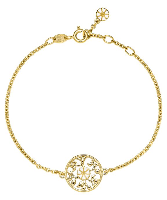 LUND COPENHAGEN MARGUERIT ARMBÅND LIVETS TRÆ SØLV FORGYLDT - 9015081-M