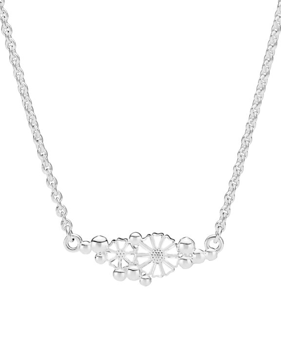 LUND COPENHAGEN MARGUERIT HALSKÆDE MED BOBLER SØLV - 9025068-H