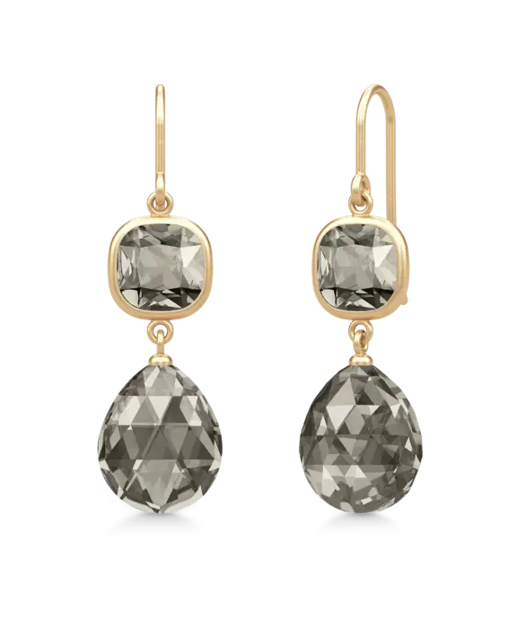 JULIE SANDLAU ØRERINGE I SØLV FORGYLDT - HKS728GDSMCR