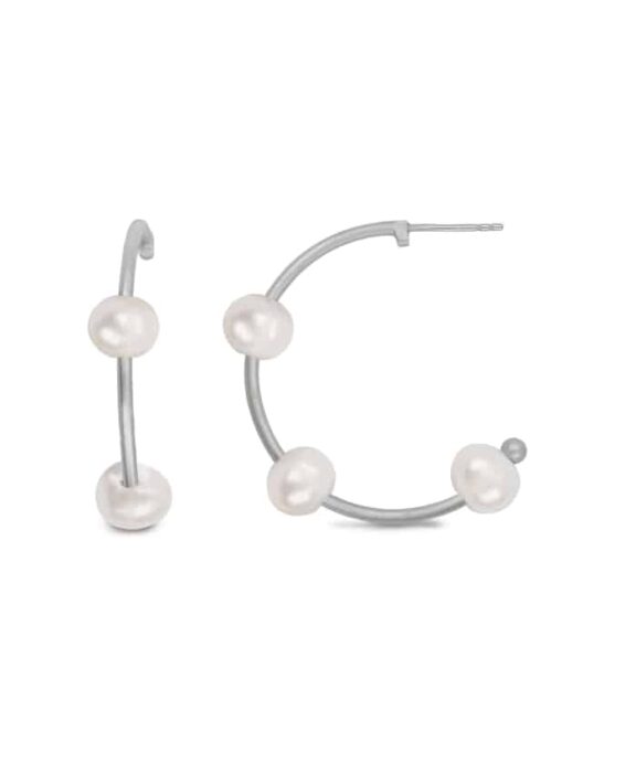 BYBIEHL EMILY SELECT ØRERINGE HOOP SØLV - 4-4704WP-R