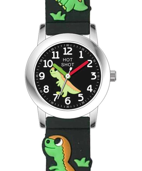 HOT SHOT BØRNEUR DINOSAUR SORT - C4084ACX-D