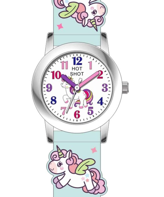 HOT SHOT BØRNEUR MED ENHJØRNING LYSEBLÅ -C4084ACX-L