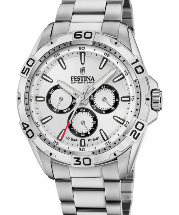 FESTINA DAY-DATE STÅL UR HERRE - F20623/1